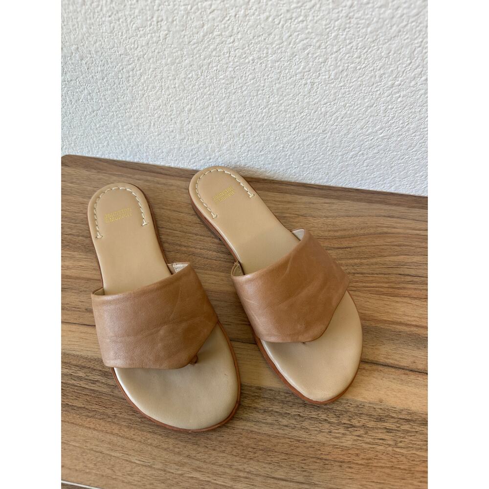 Johnston & Murphy Tan Leather Slide Sandals Women’s Size 7